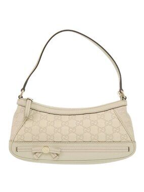 Gucci Guccissima Leather White Shoulder